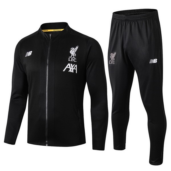 Replicas Chandal Niños Liverpool 2019/20 Negro Blanco Amarillo